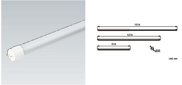 H type T8 tube